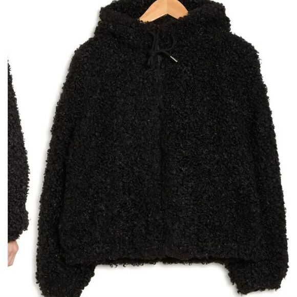 NWT Walter Baker Hooded Amanda Jacket in Black - Picture 7 of 11